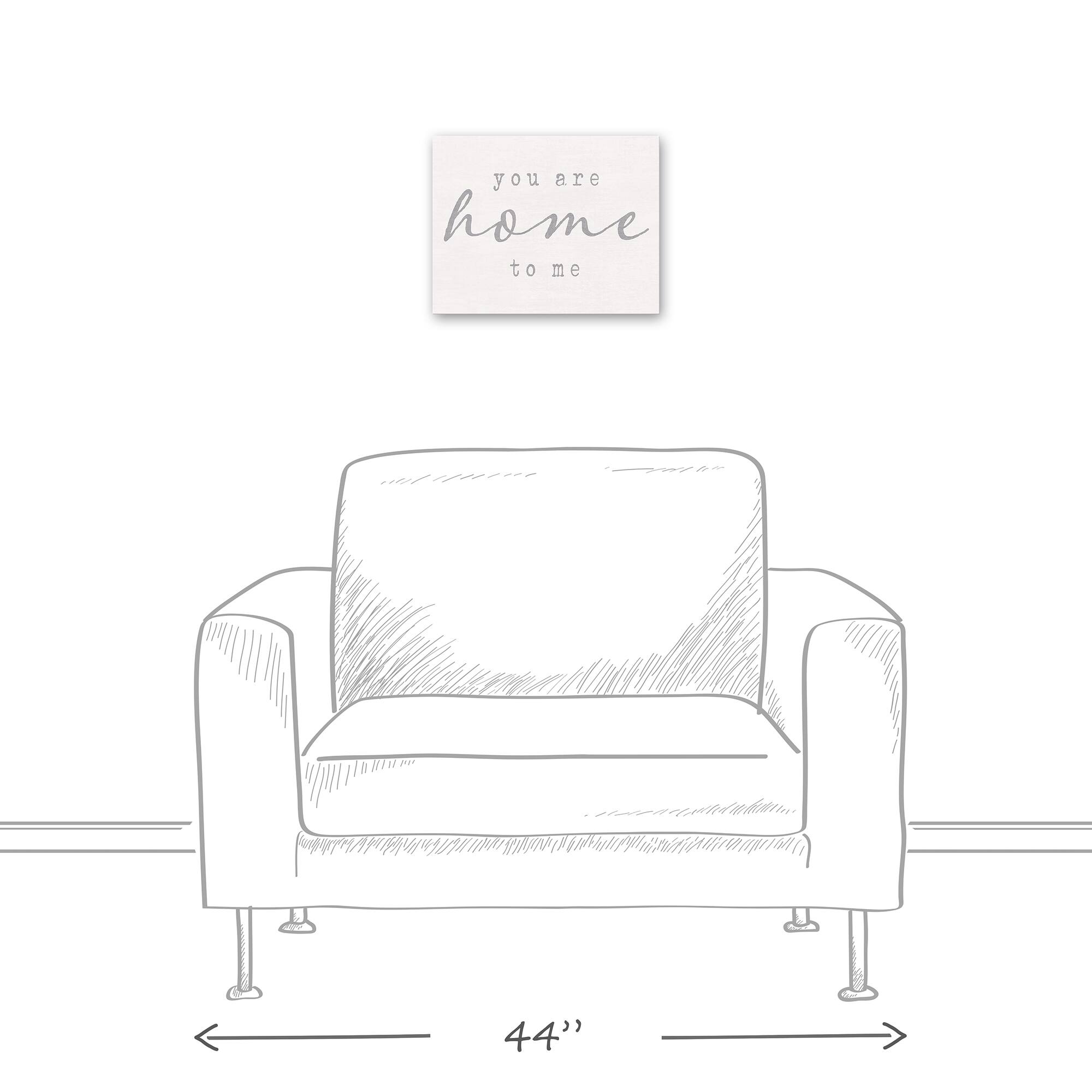 You are Home to Me 11" x 14" Canvas Wall Art